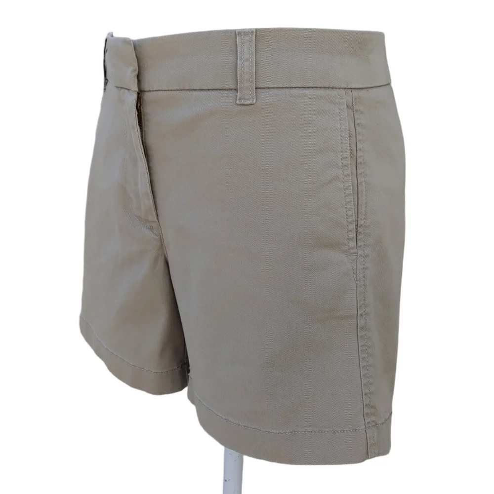 J. Crew 5" Khaki Cotton Stretch Chino Shorts in Women's Size 4 - Picture 4 of 17